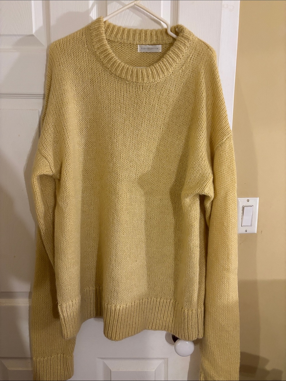 Cozy Oversized Yellow Crewneck Sweater